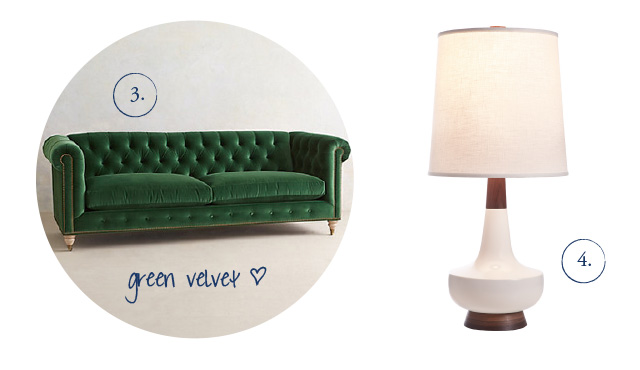 chesterfield green velvet sofa and caravan pacific lamp