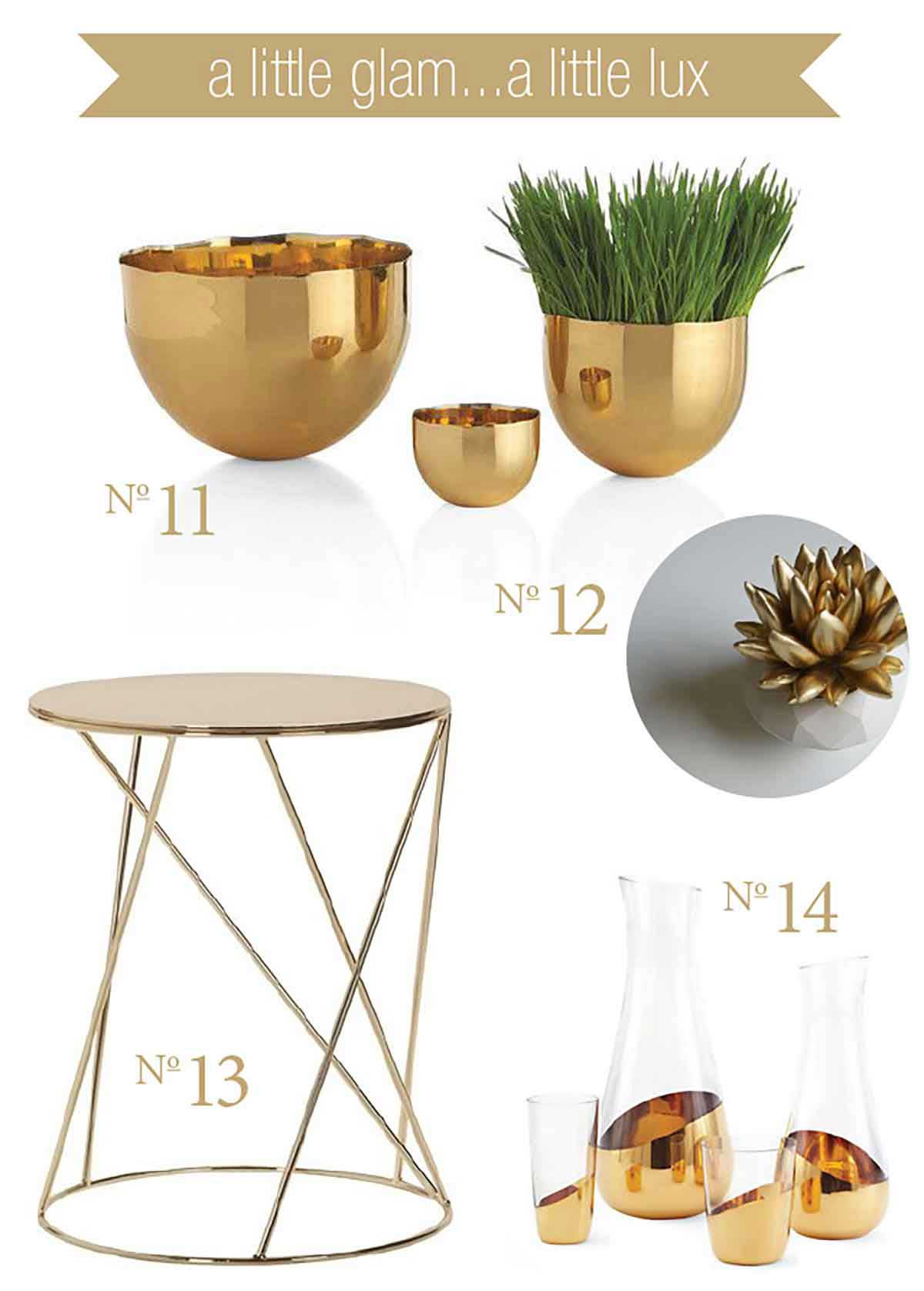 Gold home decor