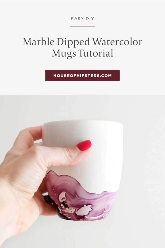 DIY Marbled Mugs A Mug Dipped In Nail Polish House Of Hipsters