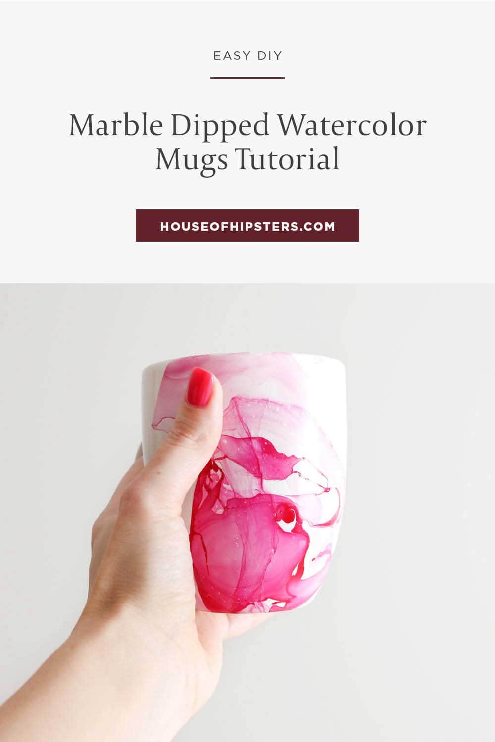 DIY Marbled Mugs an easy craft you can create at home. Transform a plain white mug into a colorful marble mug. 