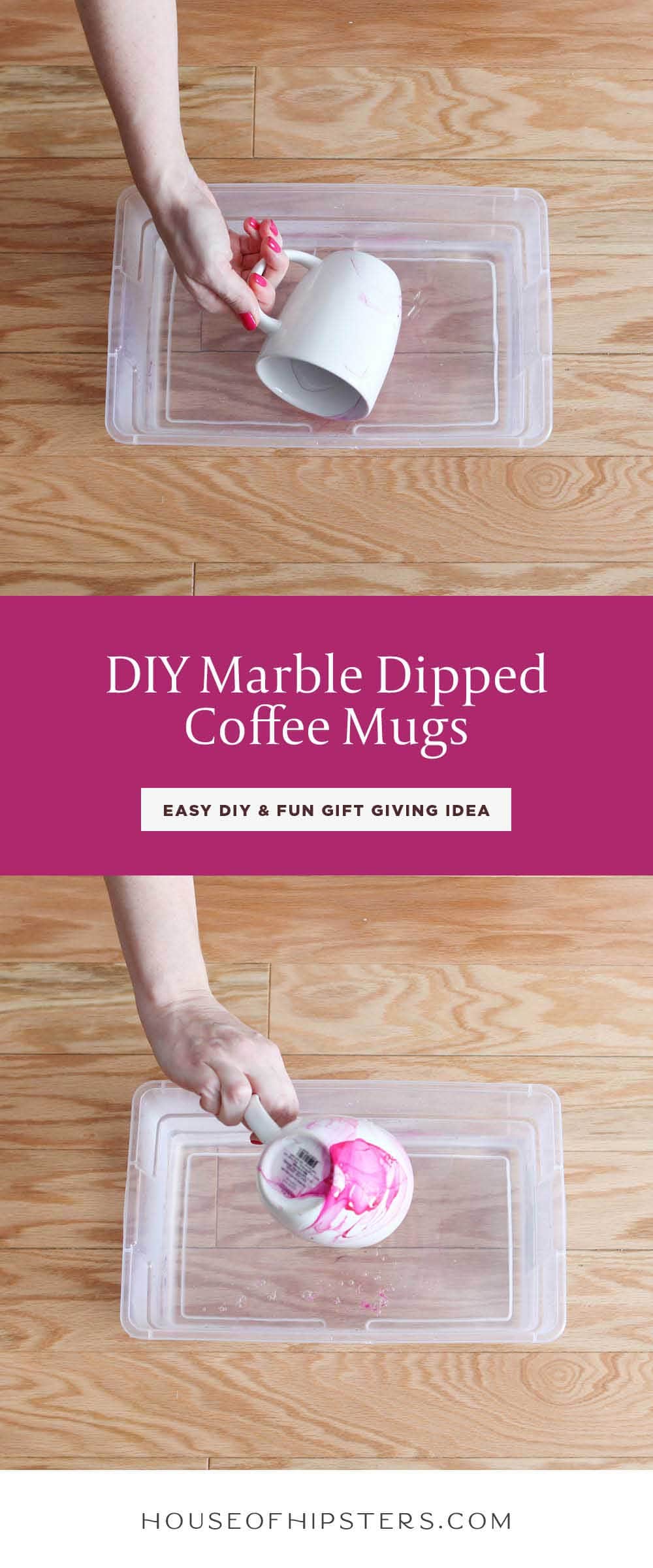 DIY Marble Dipped Mugs - The Sweetest Occasion