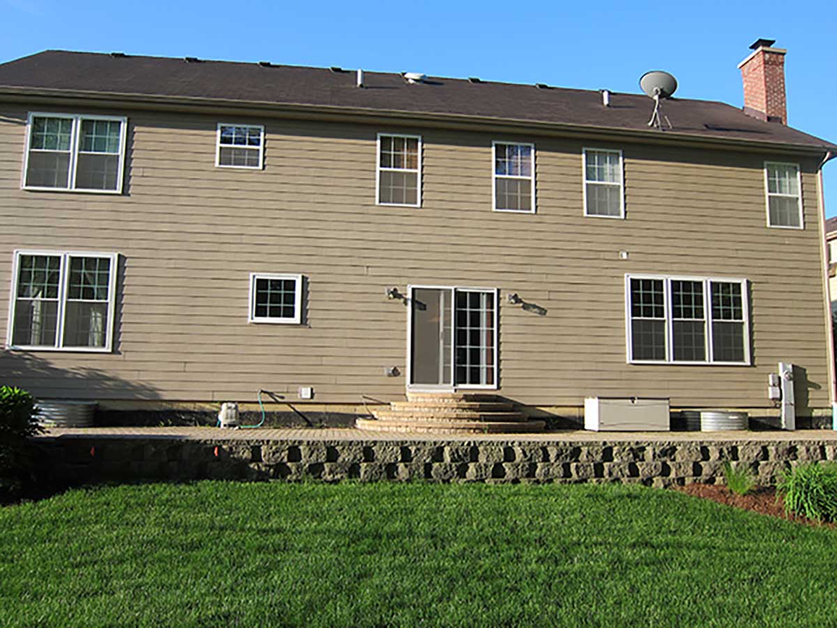 Before and after modern patio renovation