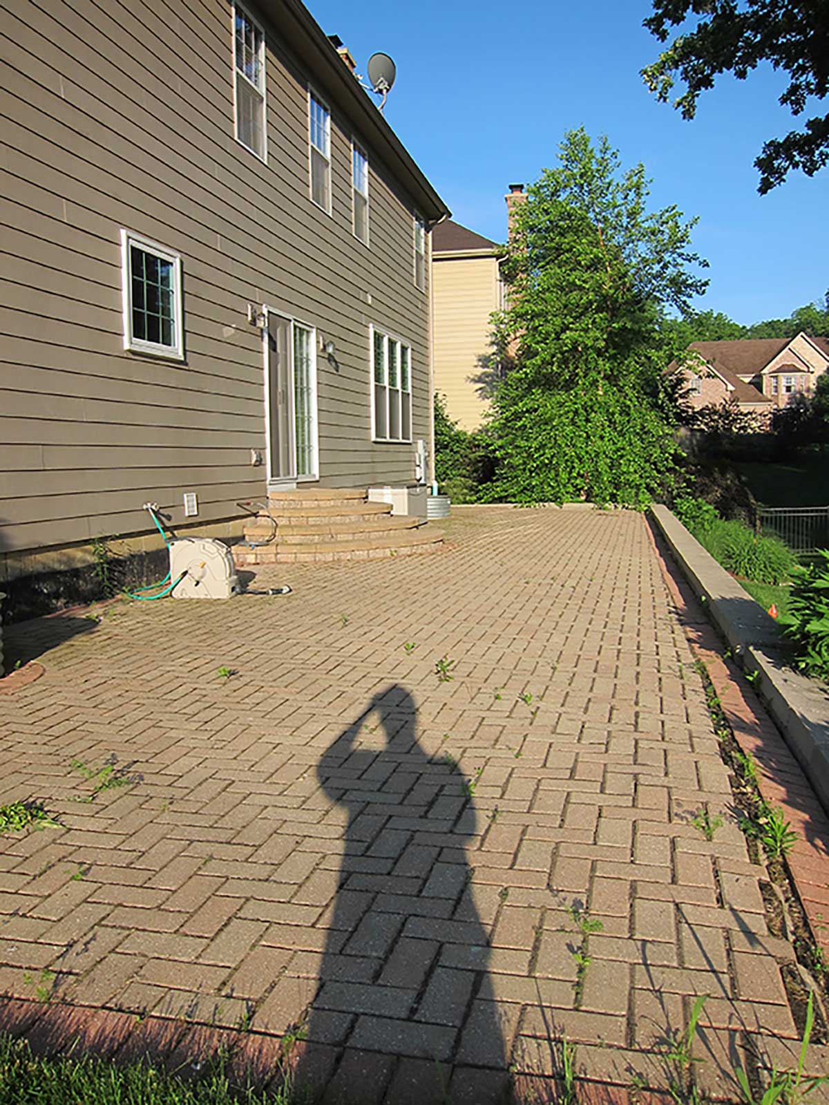 Before and after modern patio renovation