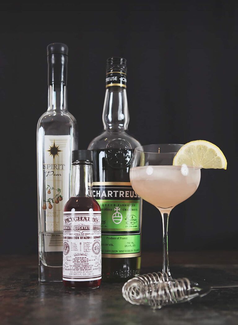 Green Chartreuse and Pear Brandy Cocktail Recipe - House Of Hipsters