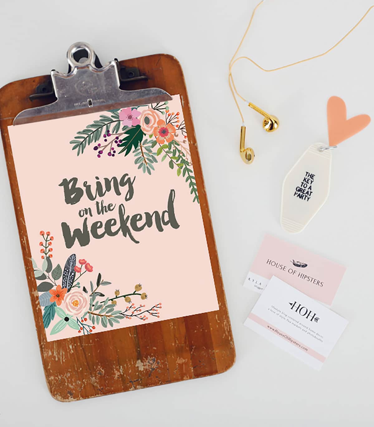 Get inspired by this Bring On The Weekend free printable. Inspirational words for your walls