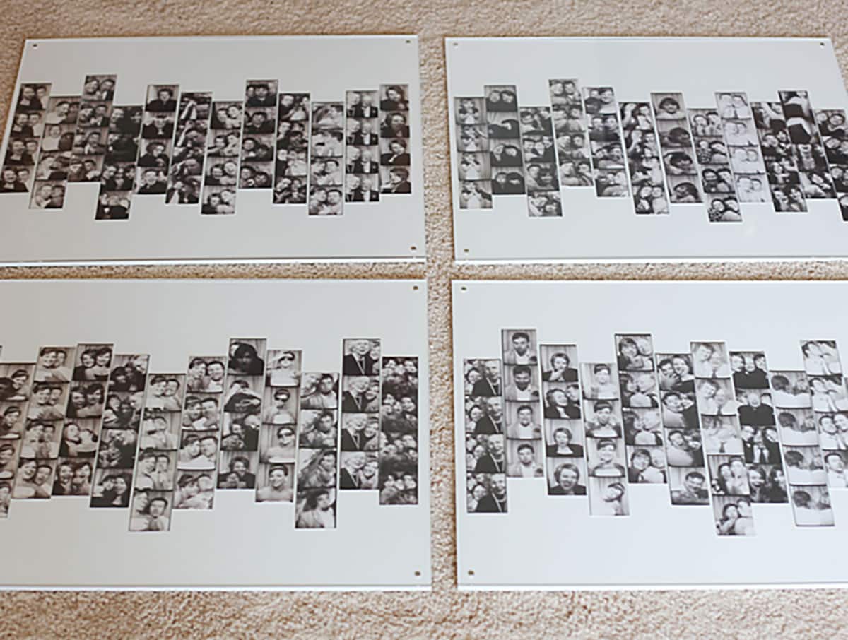 framing photobooth photo strips