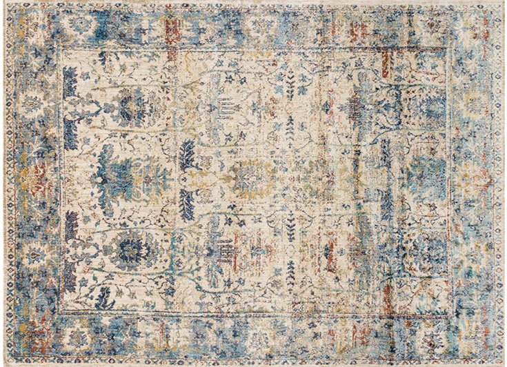 Loloi Rug - Anastasia, Sand and Light Blue. Inspiration for Office Makeover on House Of Hipsters.