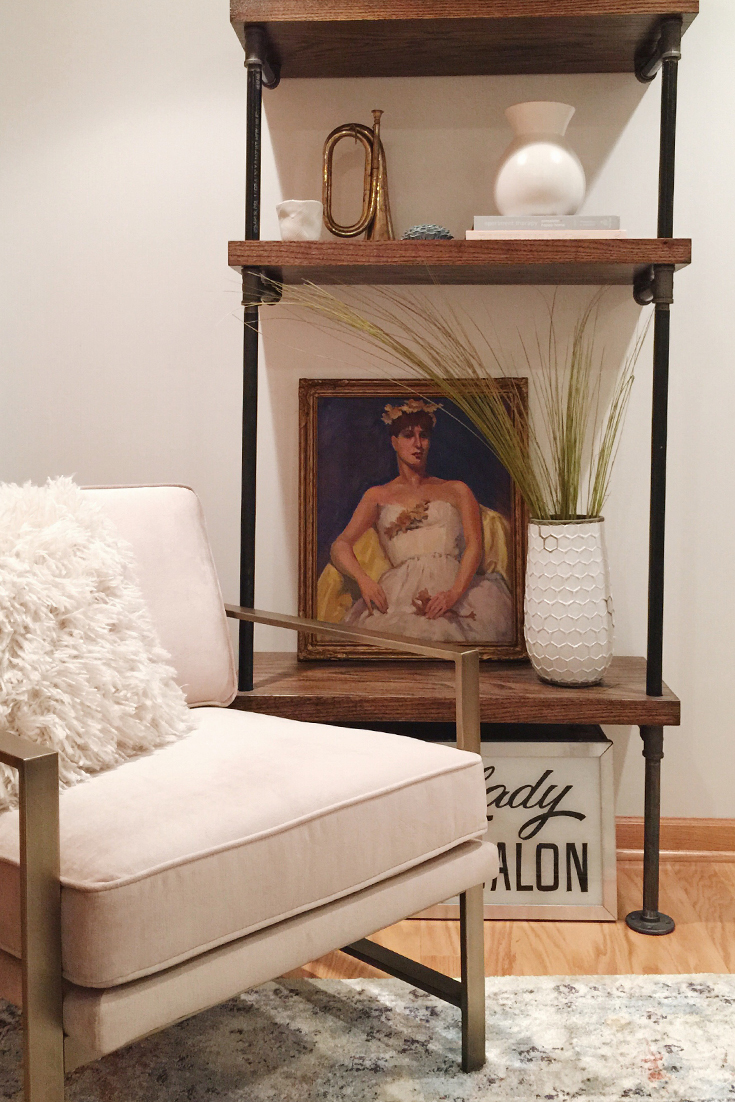 The One Room Challenge Home Office interior design makeover is in Week 4, and I've been styling vignettes.