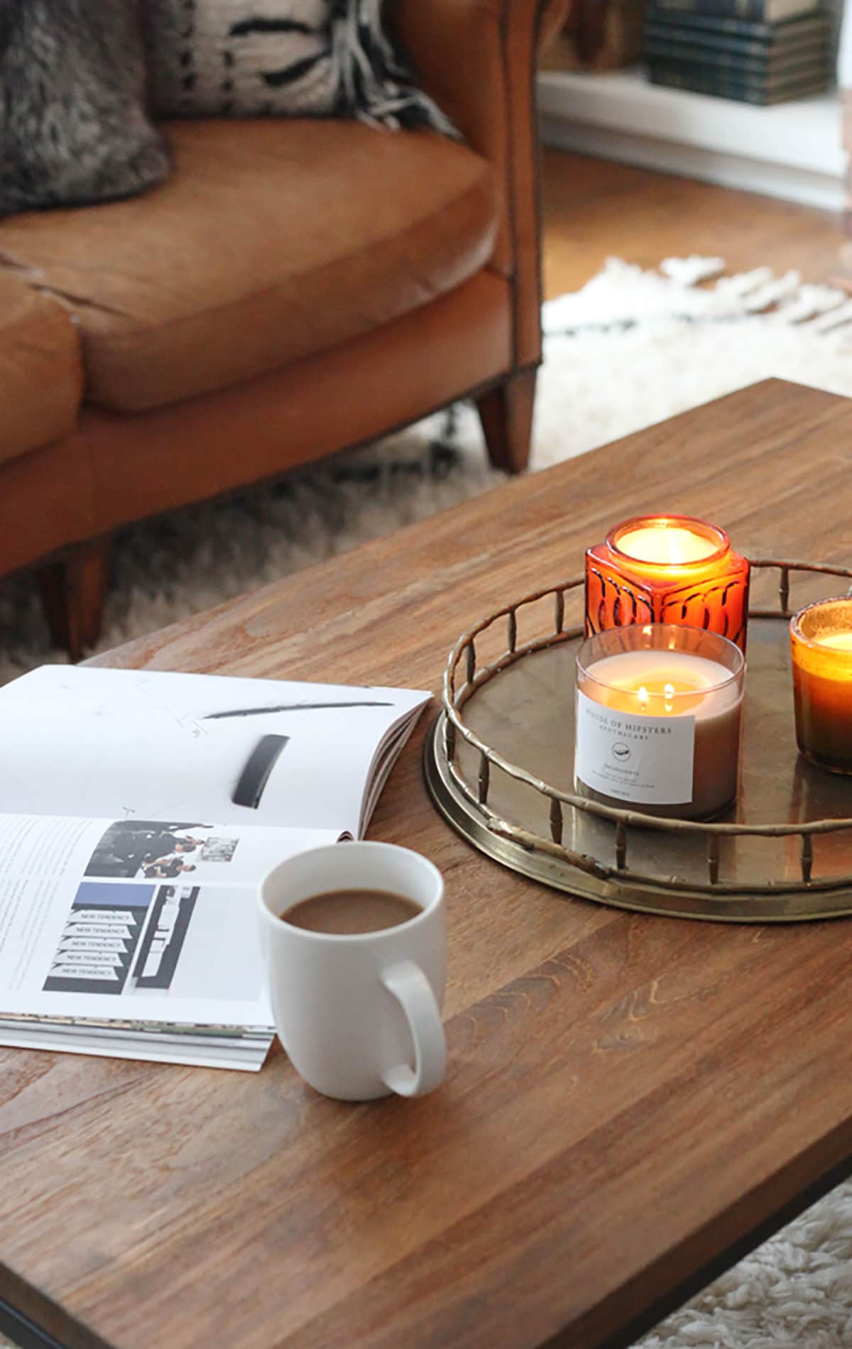 eclectic decor coffee table styling