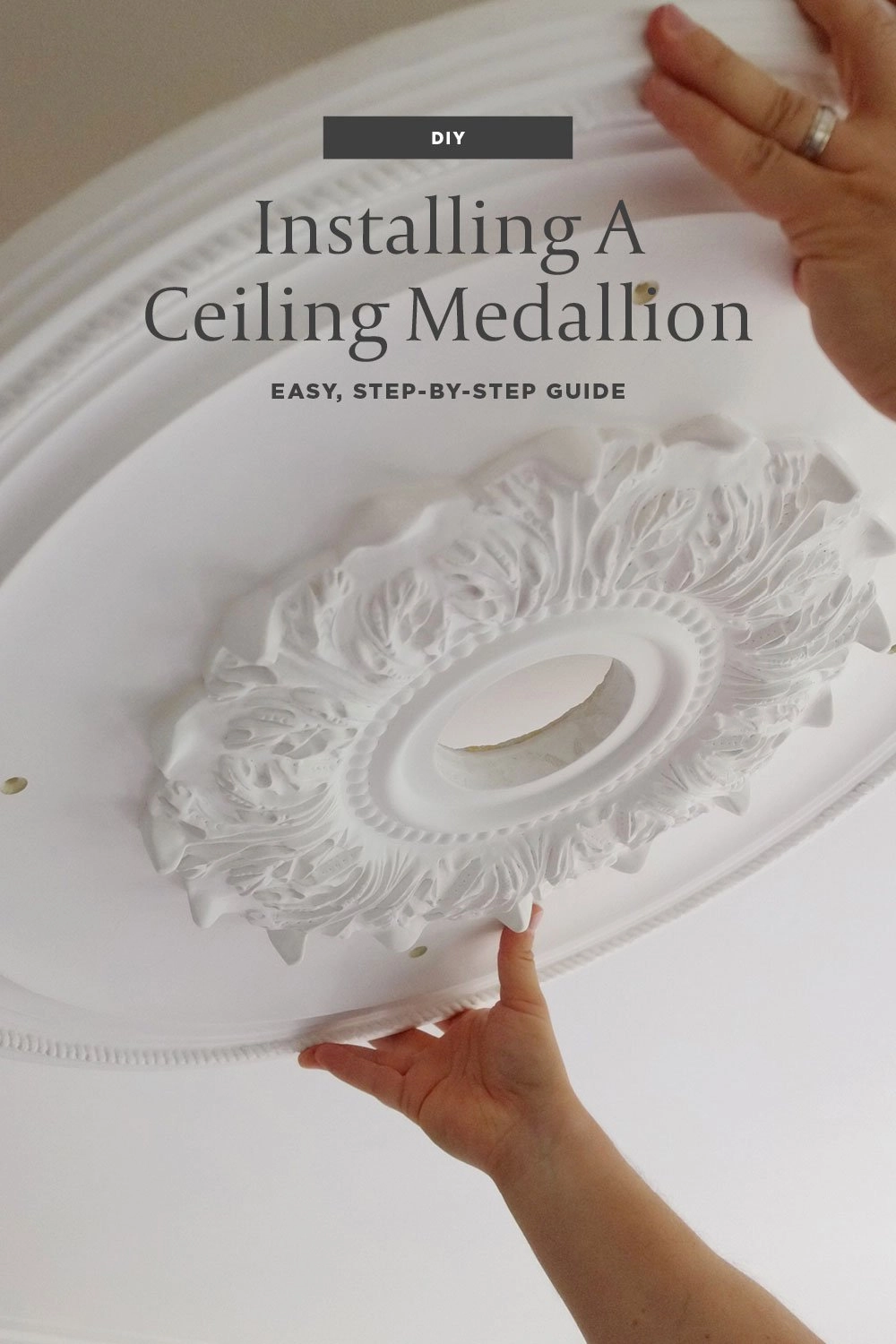 how to install caulking ceiling medallions