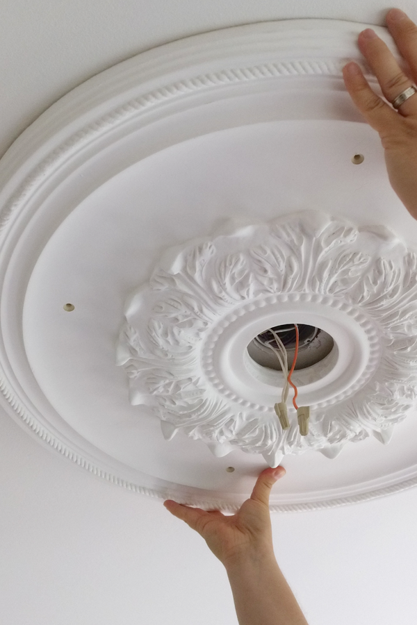 How To Install A Ceiling Medallion And Lighting Diy House Of