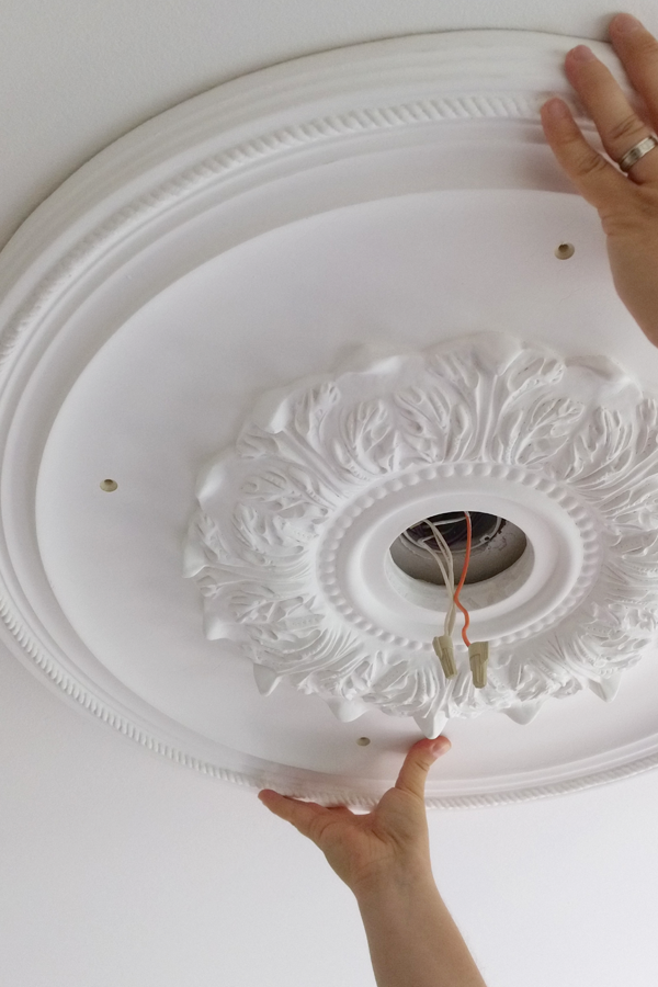 How To Install A Ceiling Medallion And Lighting Diy