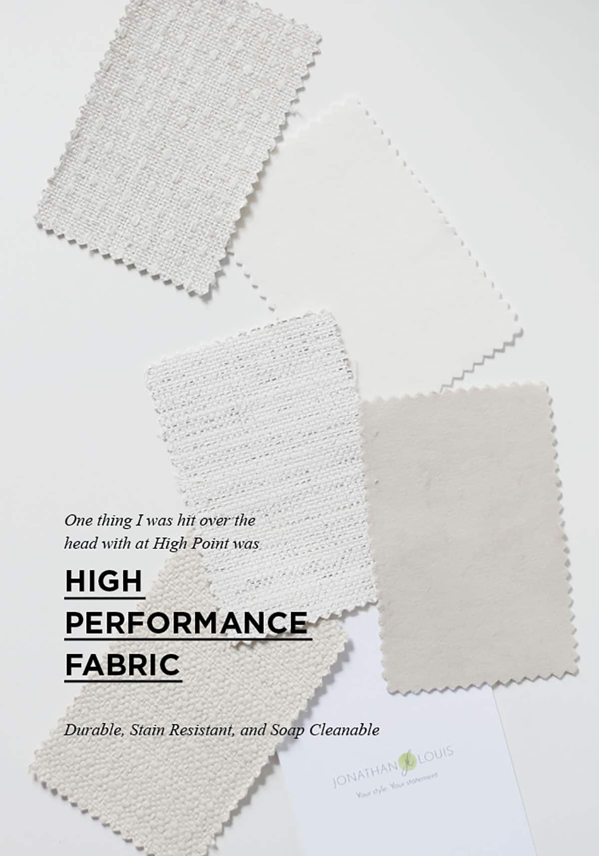I bought high-performance fabric so I can easily clean it