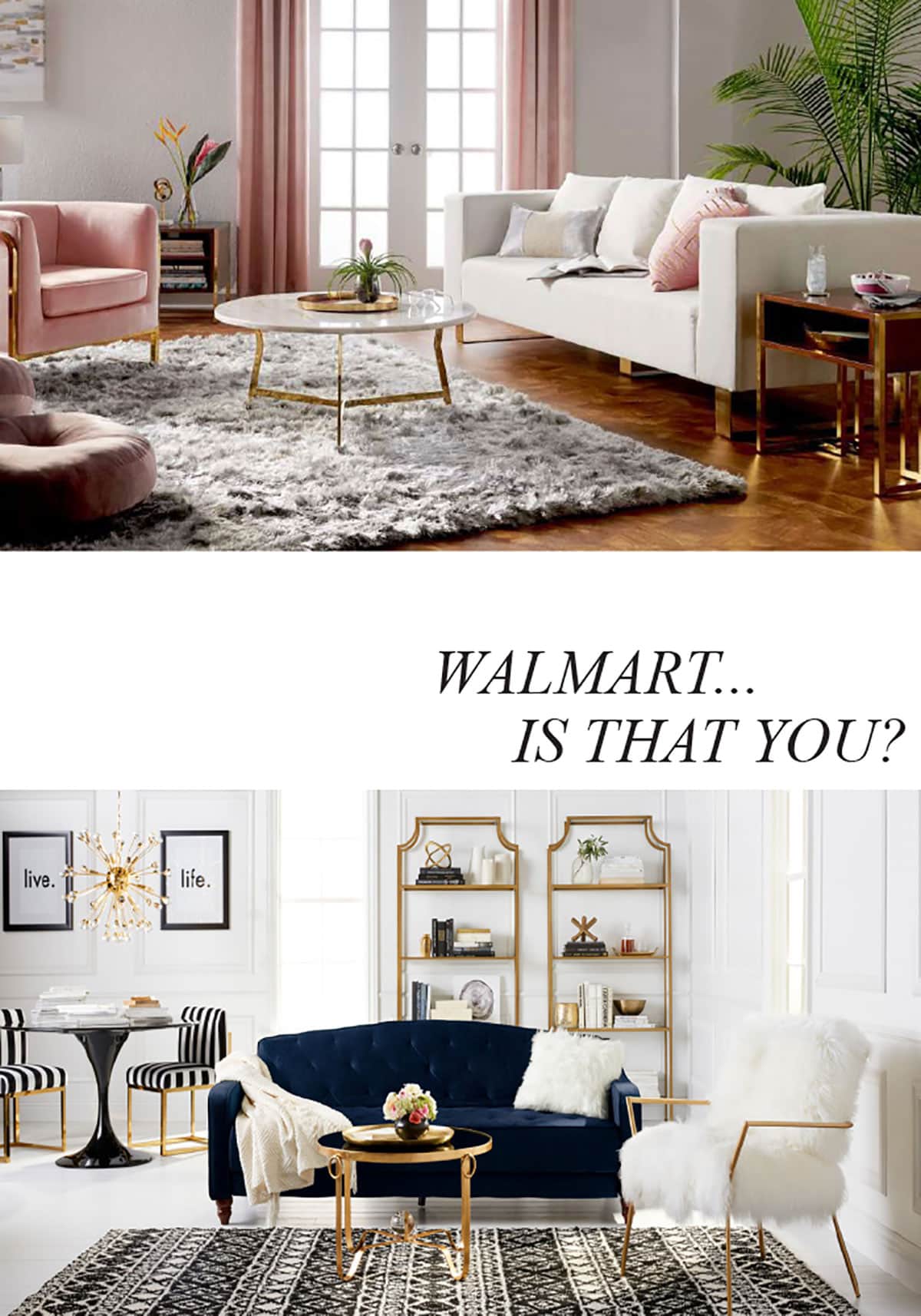 Top home decor and furniture picks from Walmart by an interior designer.