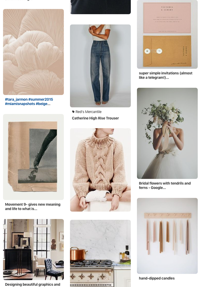 simple mood board fashion