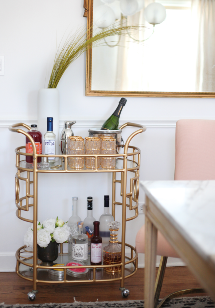 My 5 top steps to beautify a hard working bar cart and make your next gathering extra Insta-worthy.