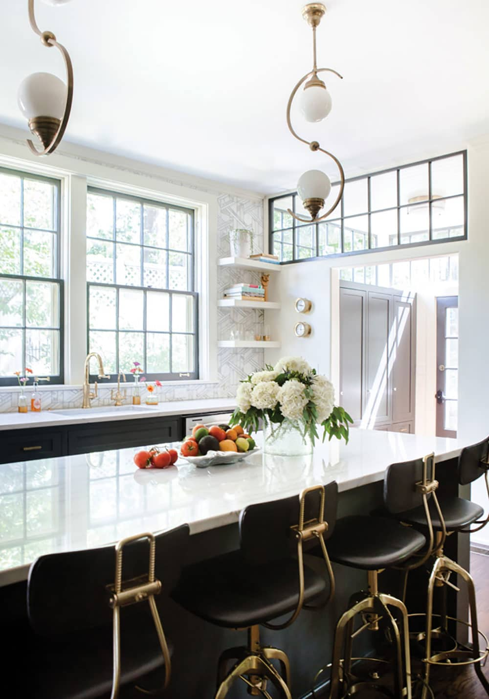 Kitchen design by Kate Hartman and Kelly Neely, Chickadee Interiors featured in Birmingham Home and Garden. 