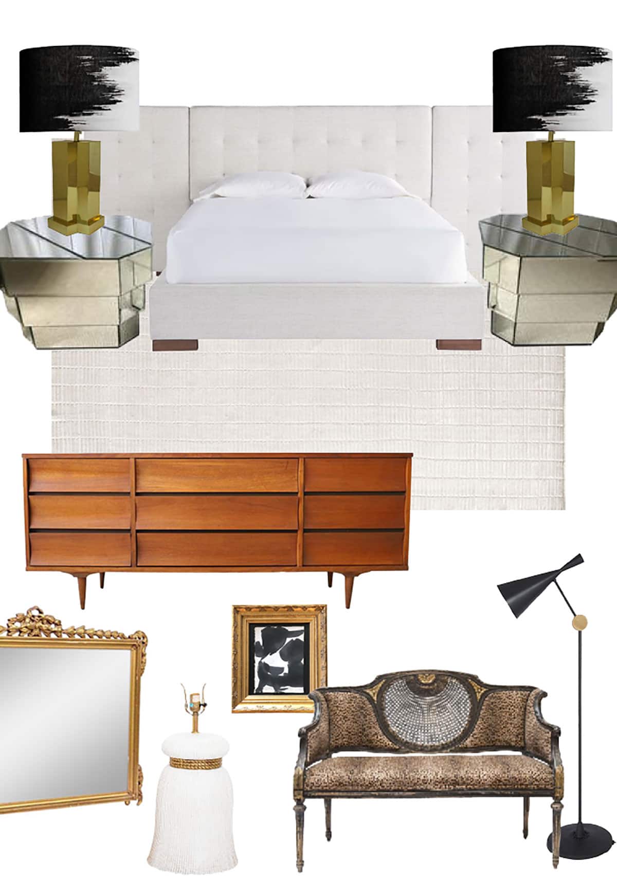 bedroom makeover with Universal Furniture mood board