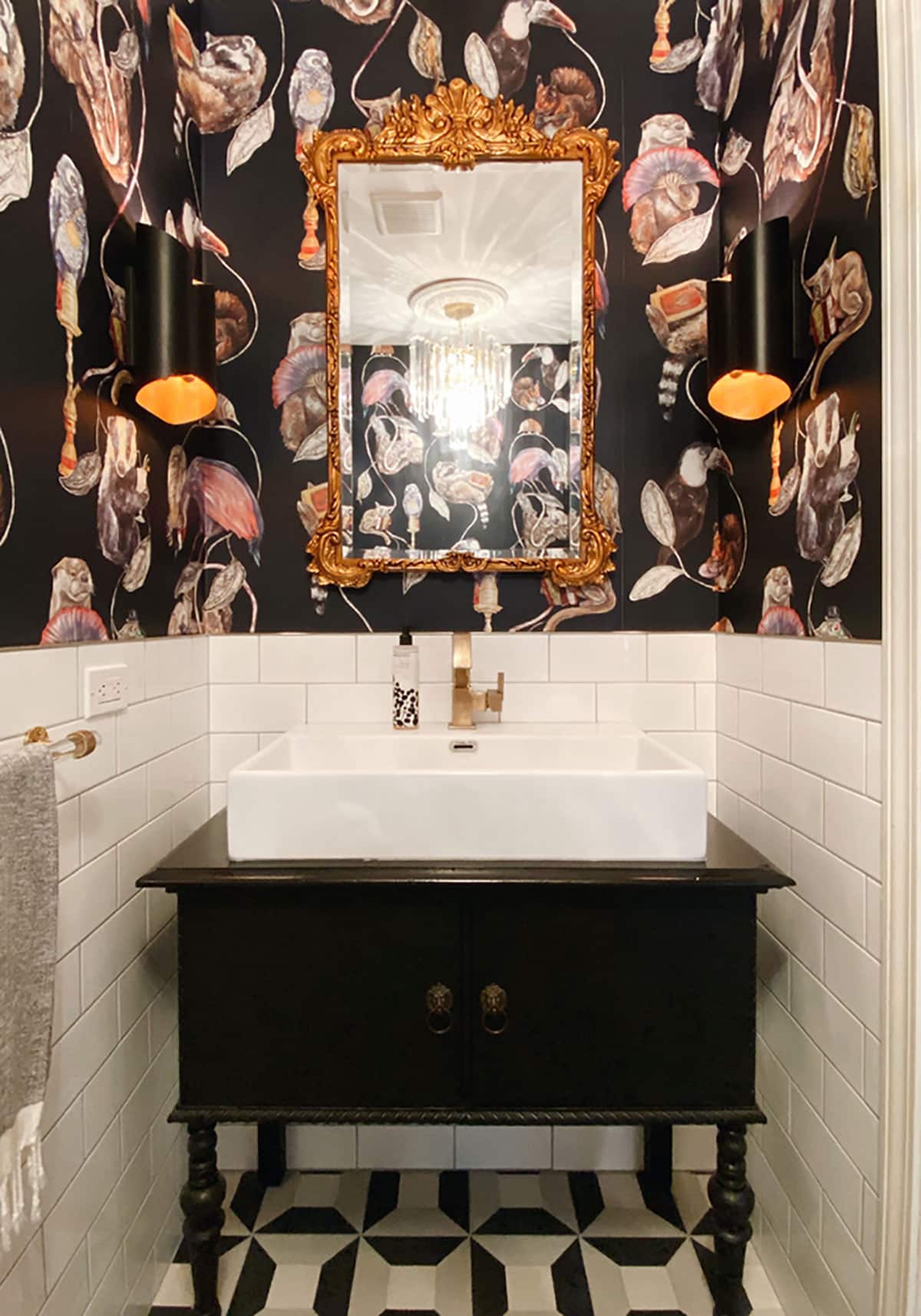House Of Hackney bold wallpaper in bathroom