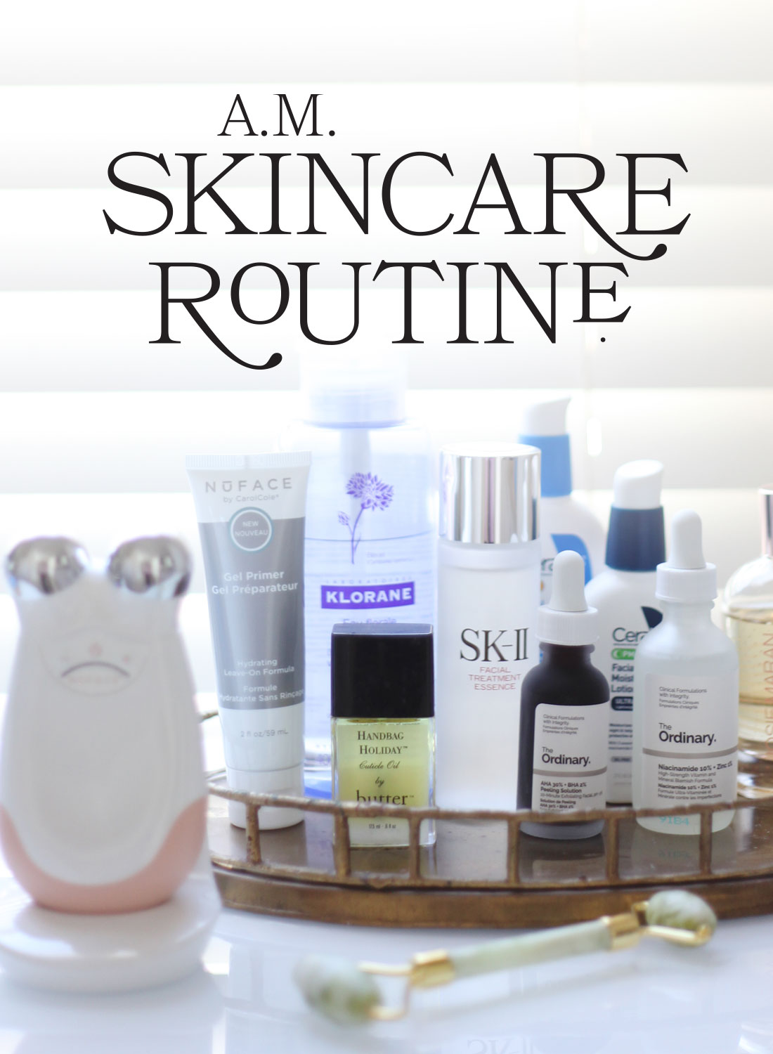 AM skincare routine for women over 40