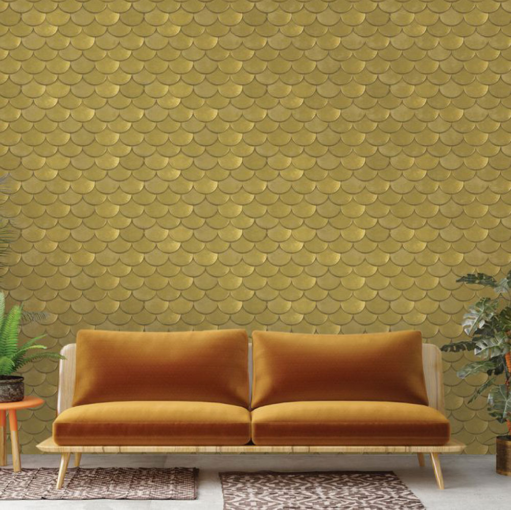 Brass Belly removable wallpaper by Tempaper