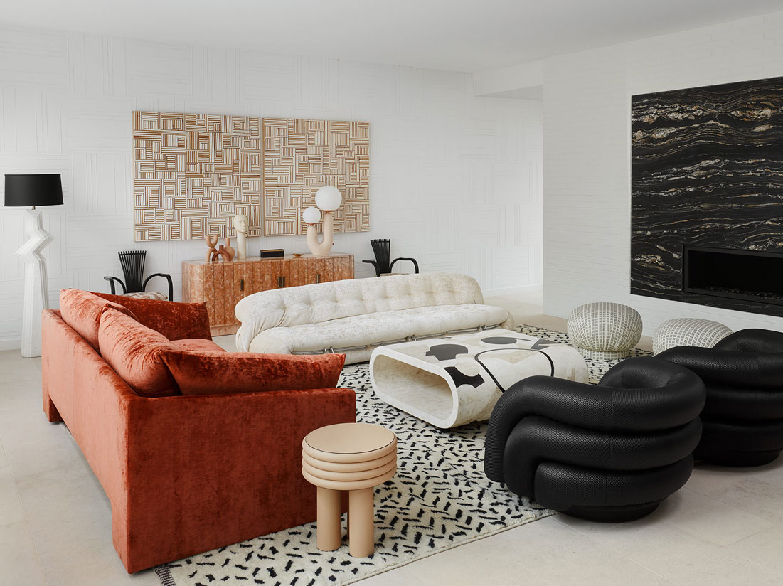 Modern meets 80s home decor. Living Room. Live fearlessly with your home decor.