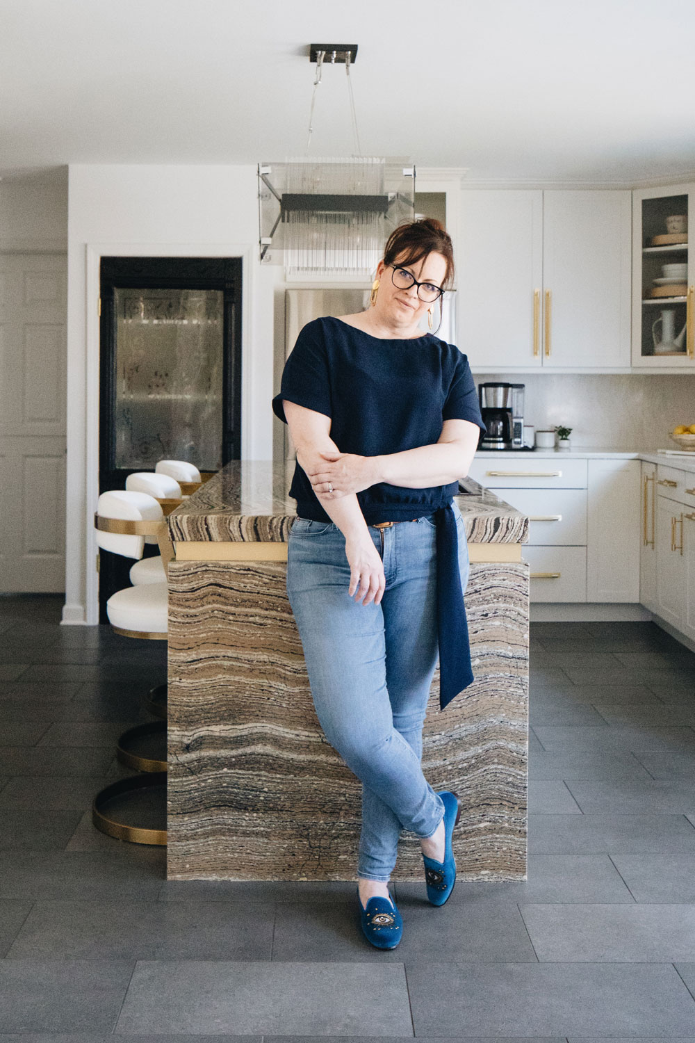 Kyla Herbes Interior designer and blogger at House Of Hipsters in her new modern kitchen makeover renovation reveal