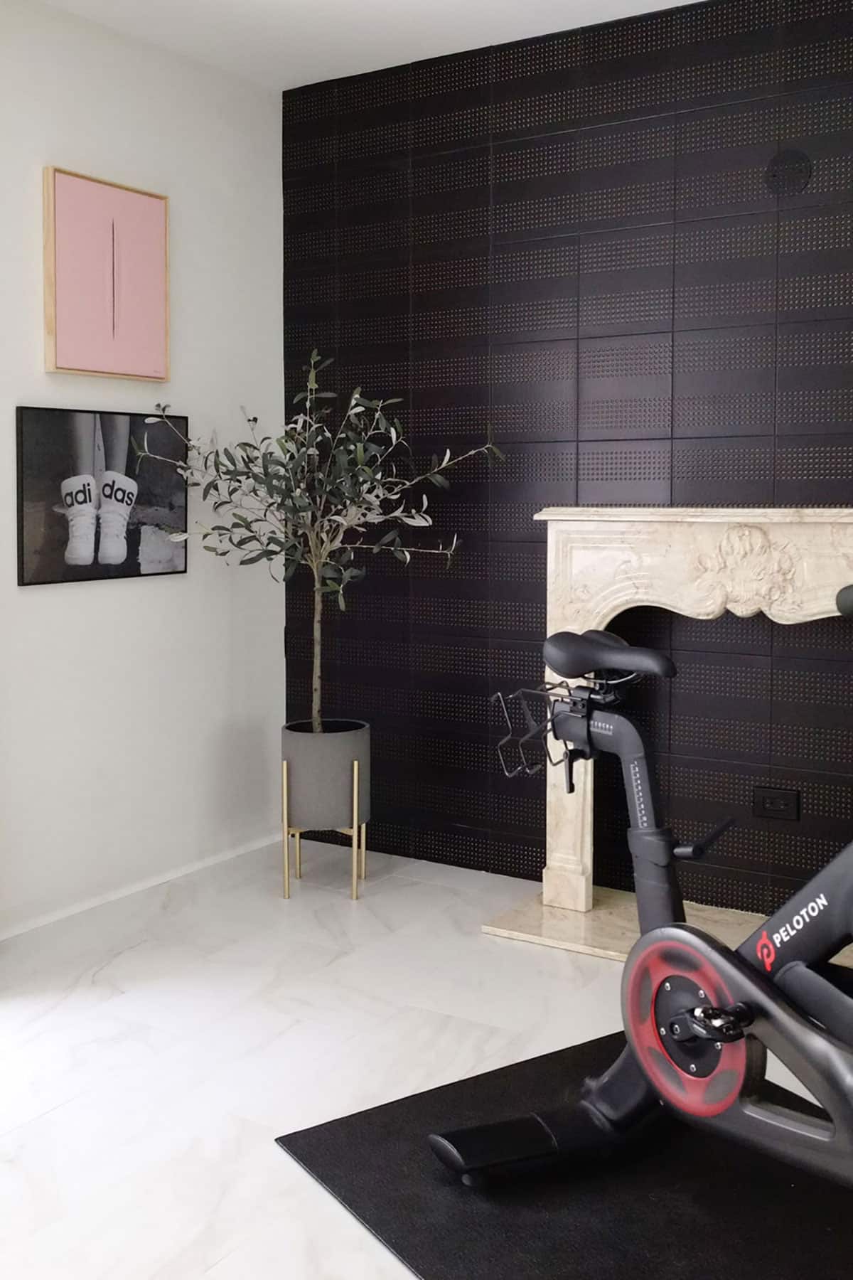 Creating an Eclectic Modern Home Gym and Office in One Space