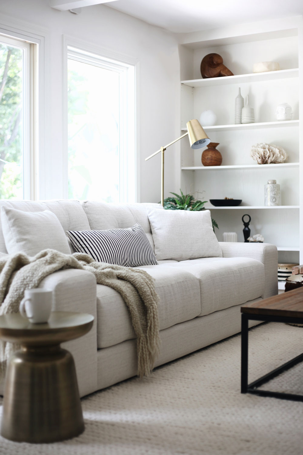 Jonathan Louis couch in a eclectic living room