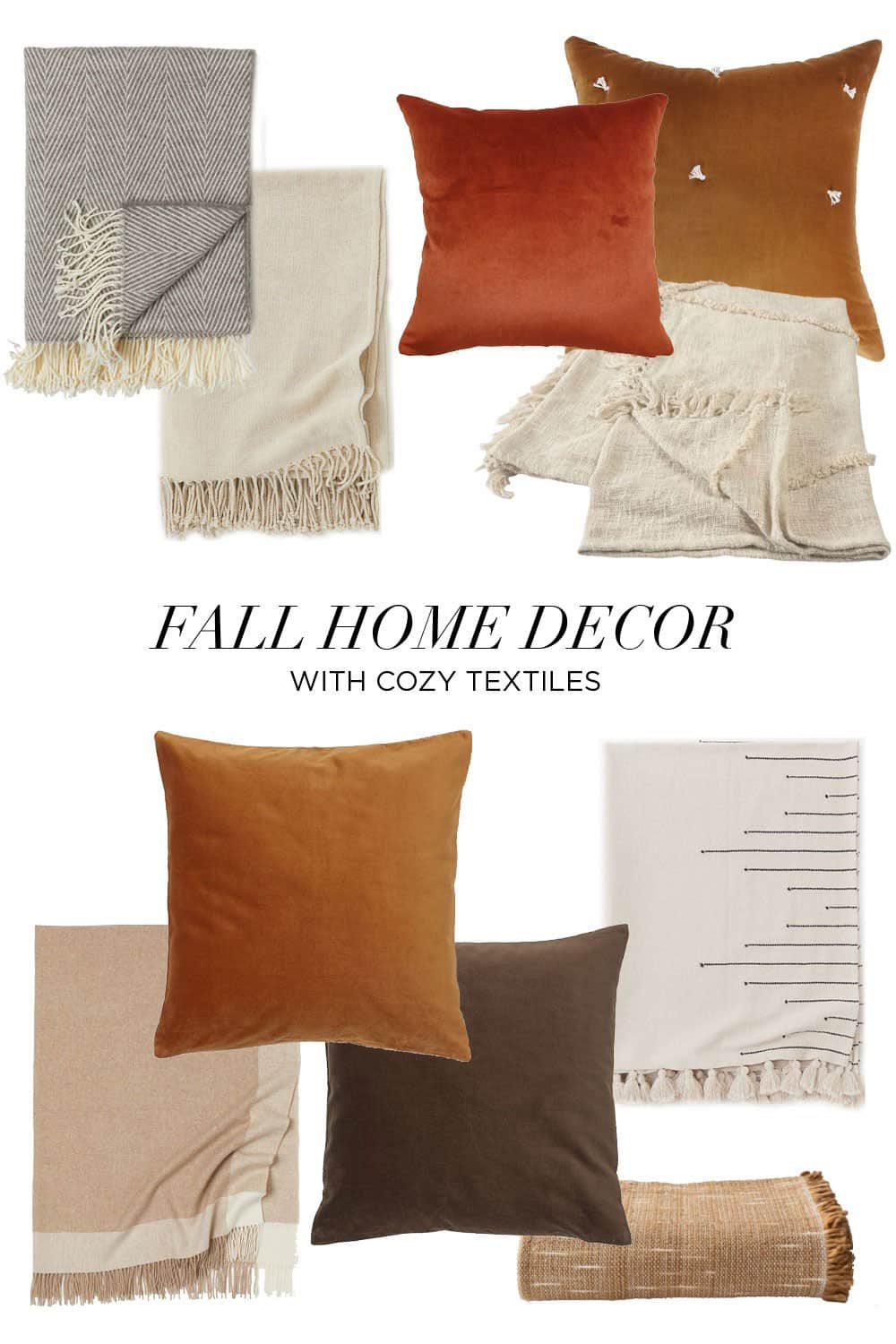 Fall Home Decor - Cozy up your home for fall with these pillows and soft throws