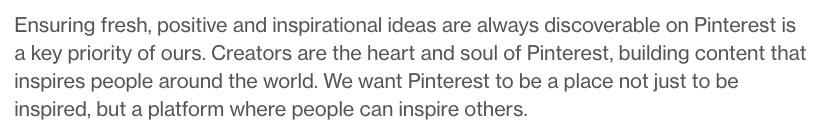 Does Pinterest Care About Content Creators?