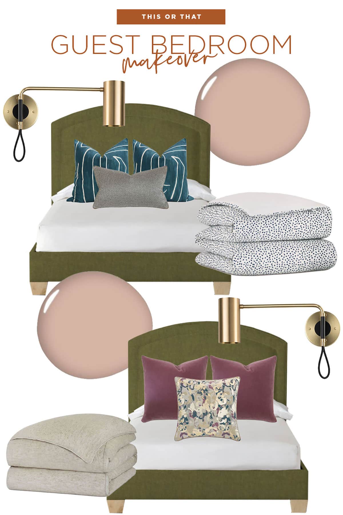 eclectic decor guest bedroom makeover mood board