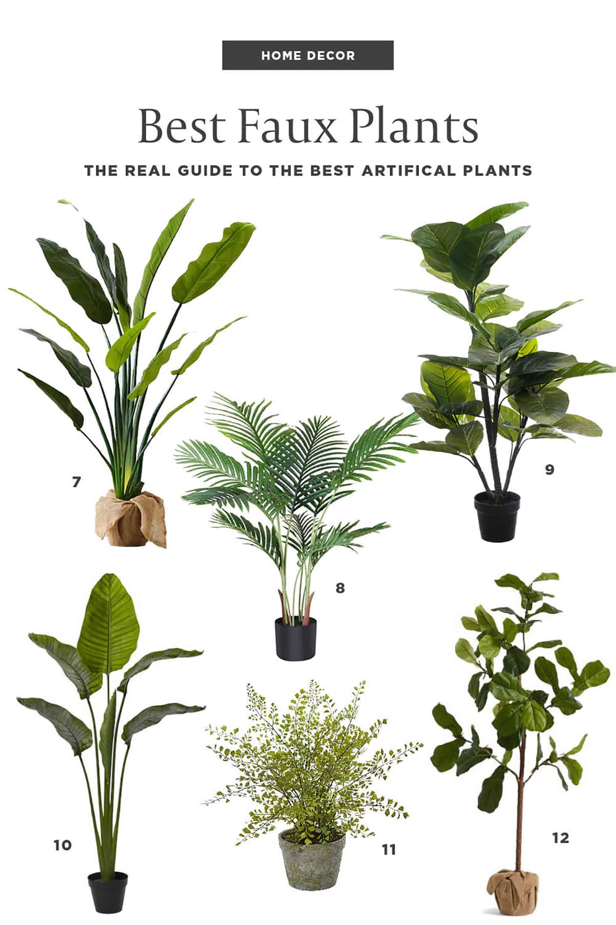 Guide to the best faux plants that look real - Fake plants are no longer a faux pas. Elevate your home decor with these 23 artificial plants that look so real you'll fool an interior designer! - potted faux plant and artificial trees