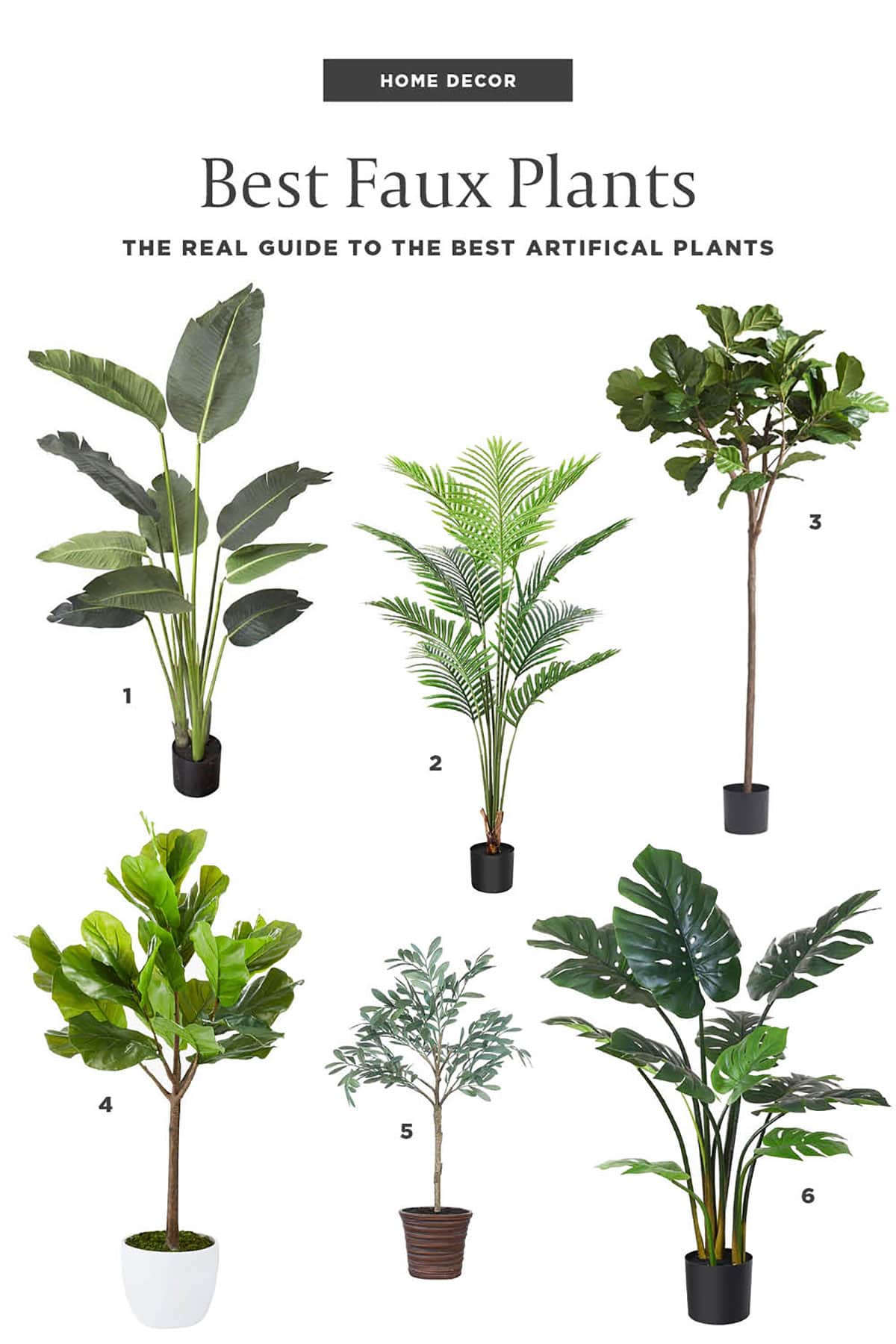 Guide to the best faux plants that look real - Fake plants are no longer a faux pas. Elevate your home decor with these 23 artificial plants that look so real you'll fool an interior designer!
