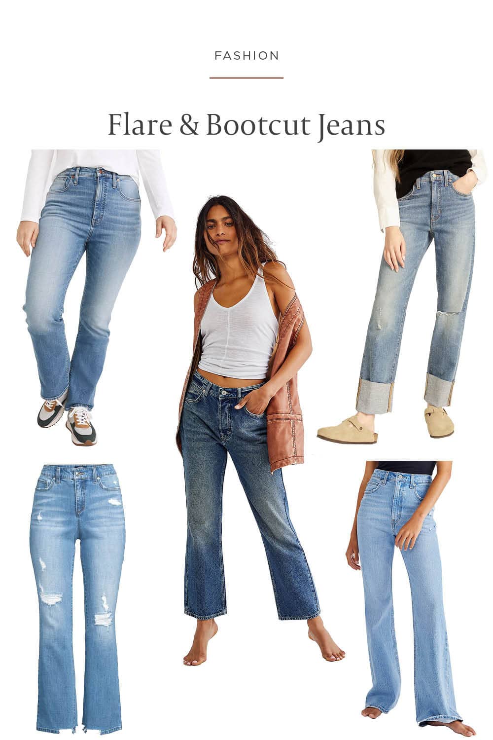 Trending Jeans - The flare and boot cut jeans are fitted until the ankle