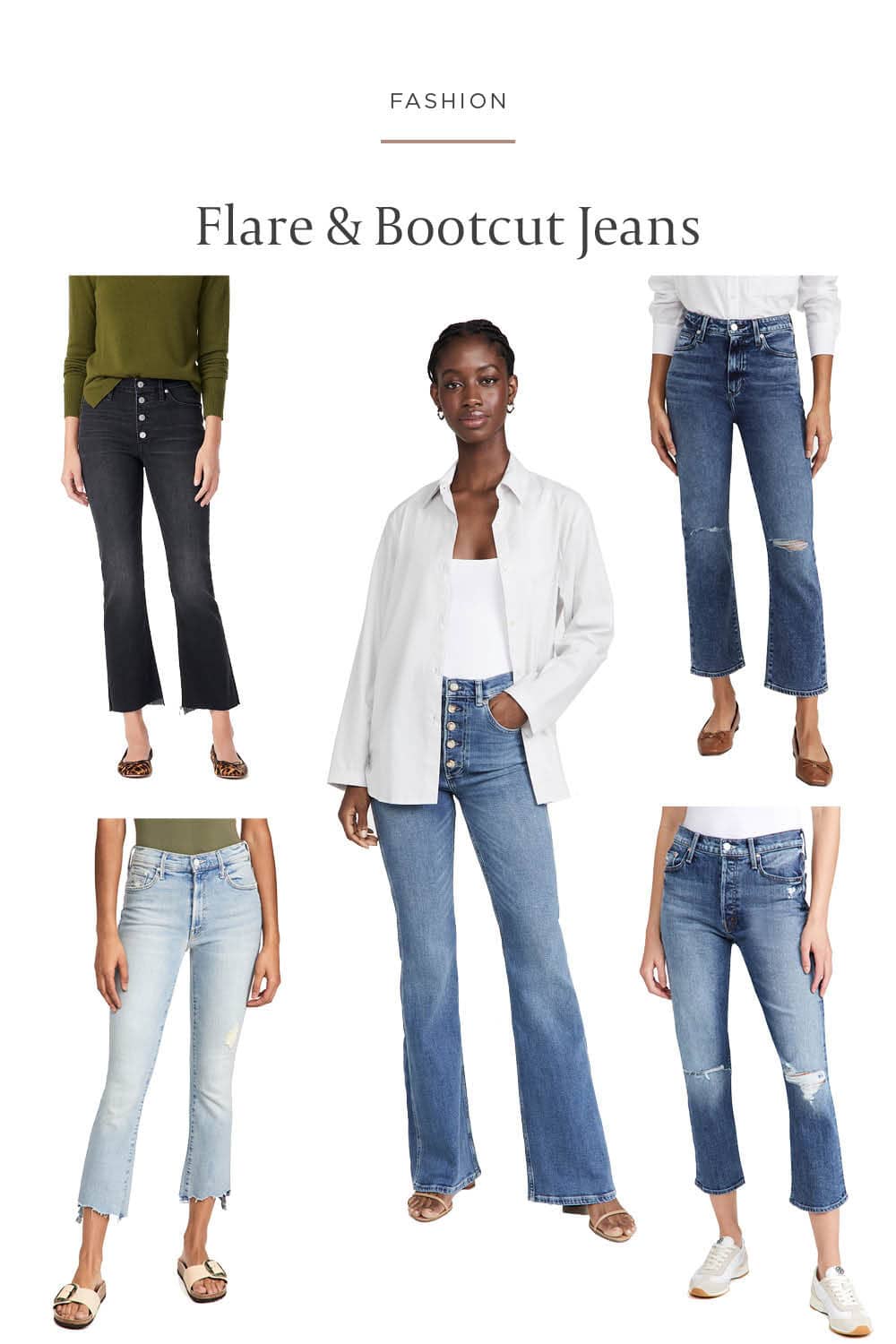 Trending Jeans - The flare and boot cut jeans are fitted until the ankle