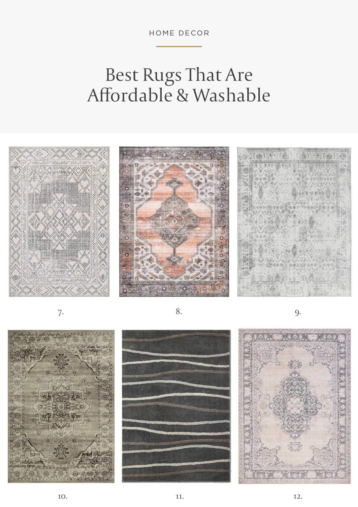 Best Affordable Rugs That Are Washable - A washable rug is perfect if you have kids or own a pet. A washable runner is also perfect for the kitchen.