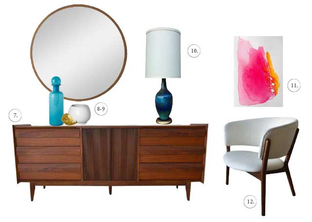 Mid-Century Modern Living Room Mood Boards