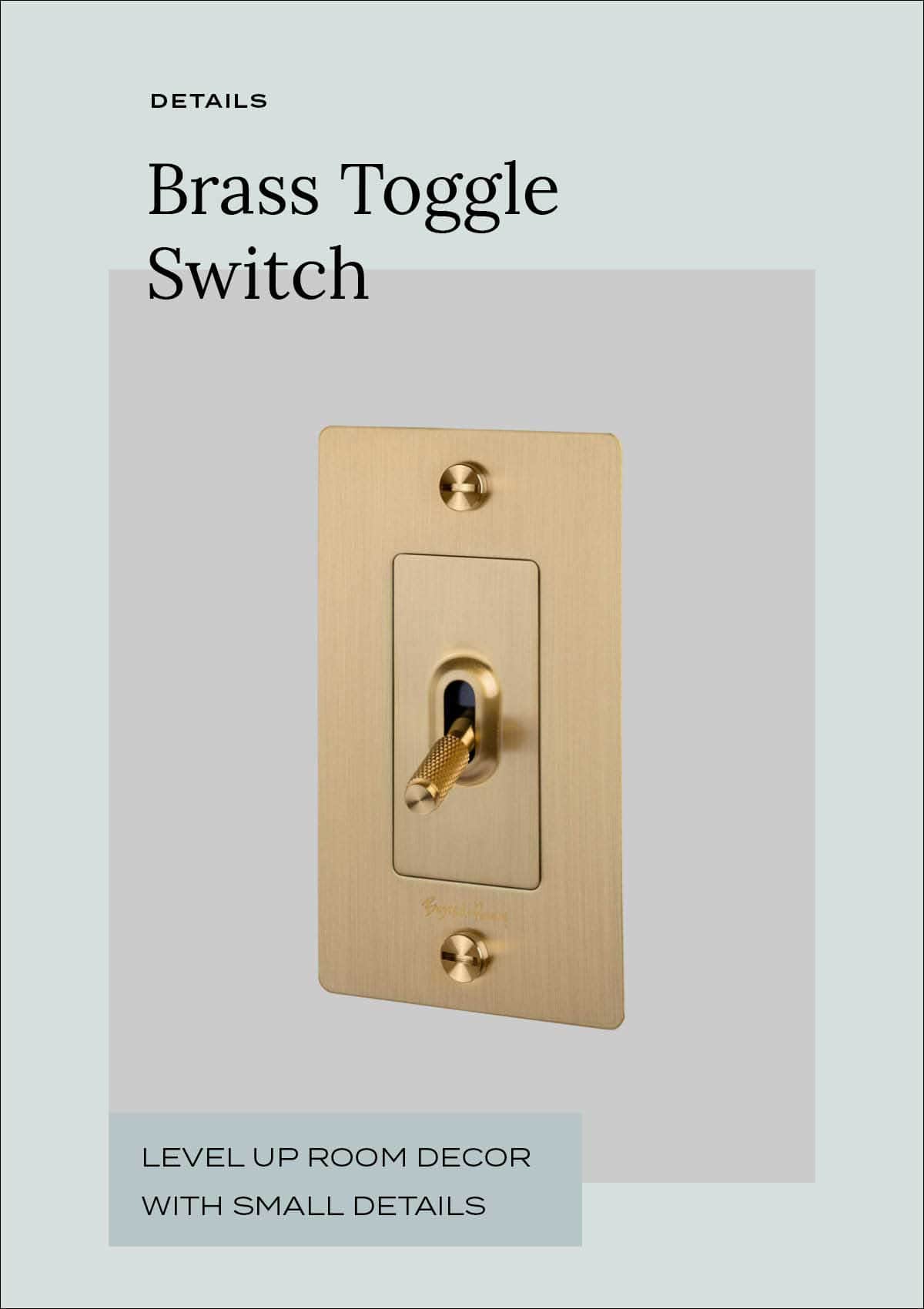 Brass toggle switch by Buster + Punch