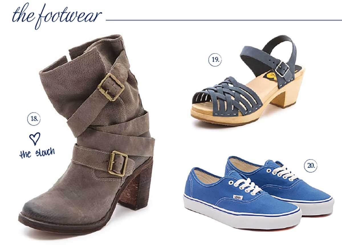 Fall essentials footwear