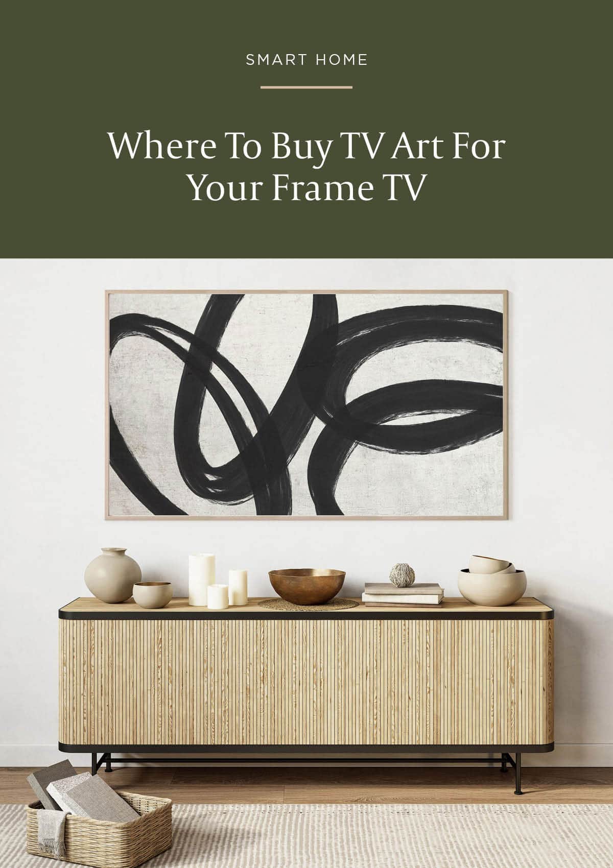 Abstract Black and White TV Art You Can Upload To The Samsung Frame TV - Did you know you can buy and download digital tv art for the Samsung Frame TV. Most are under $2. So affordable!