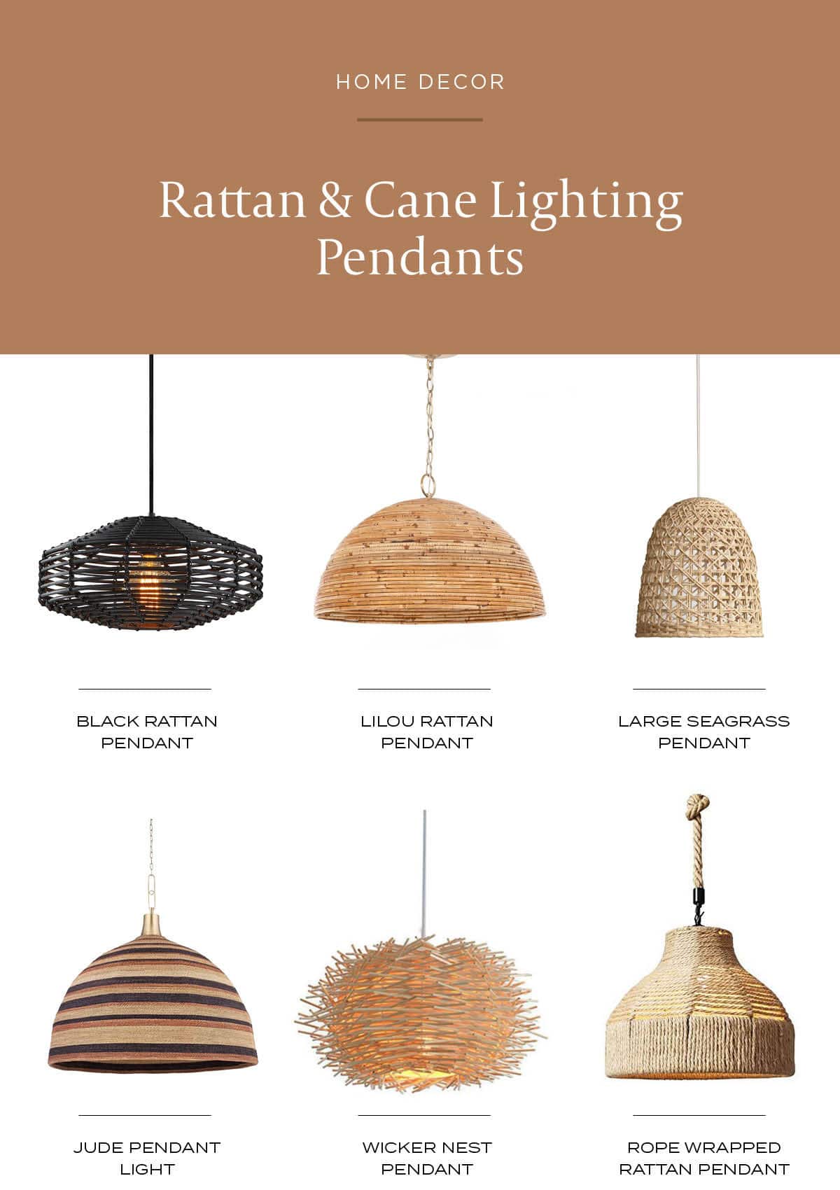 affordable rattan and cane lighting