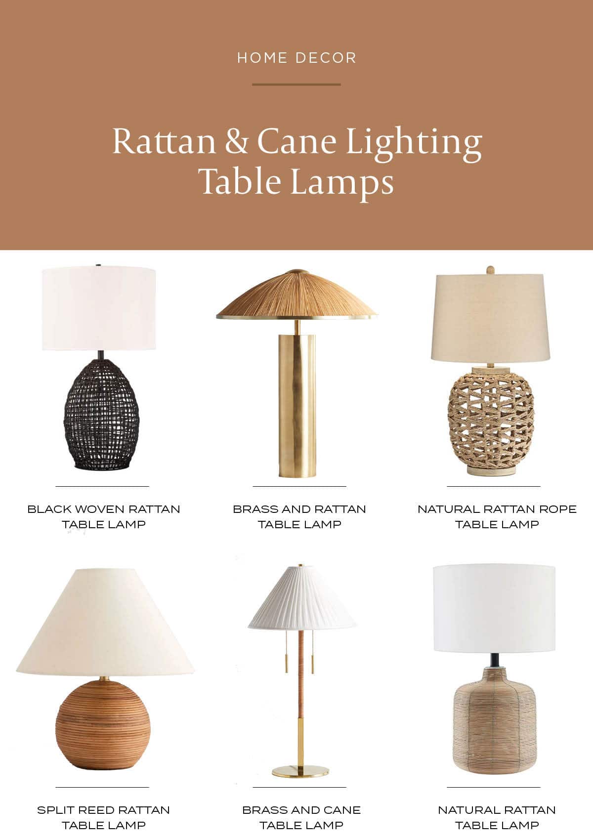 Rattan Lighting - rattan table lamps and lampshades
