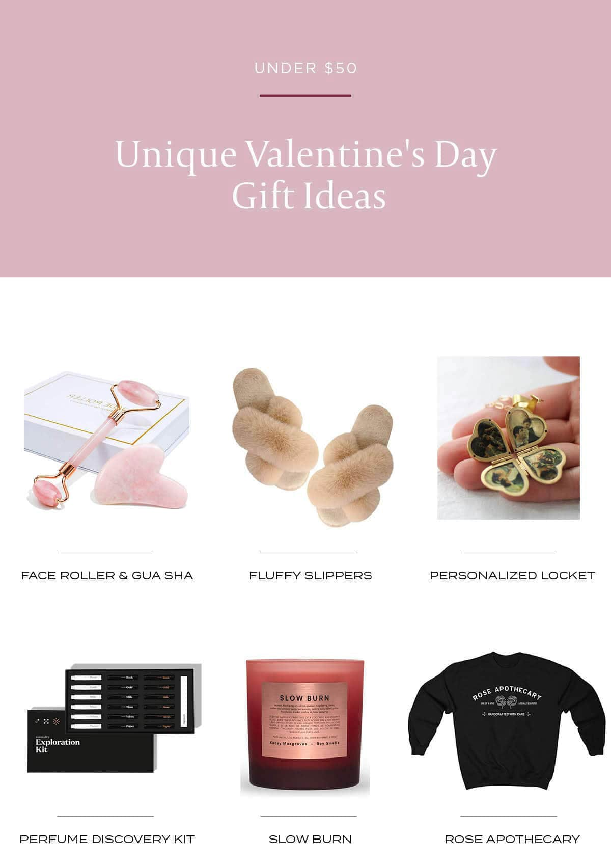 Unique Valentine's Day gift ideas for her under $50