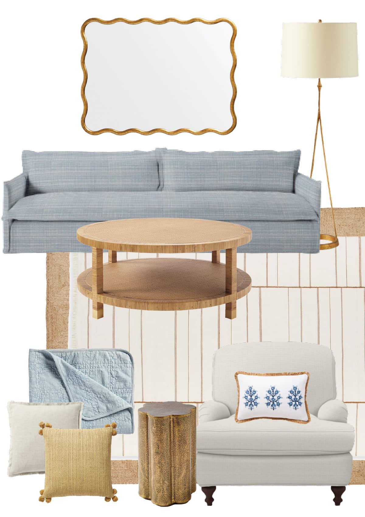Serena and Lily Home Decor Ideas - living room mood board