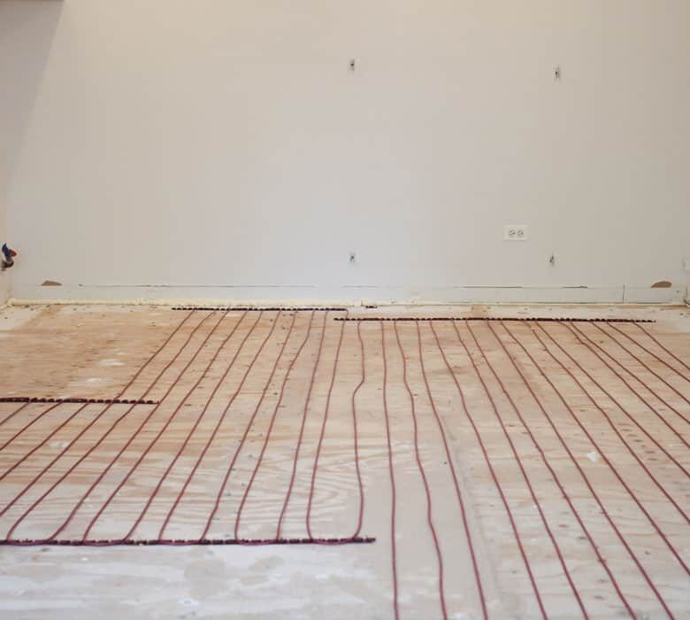 warmly yours radiant heat install in walk-in closet renovation