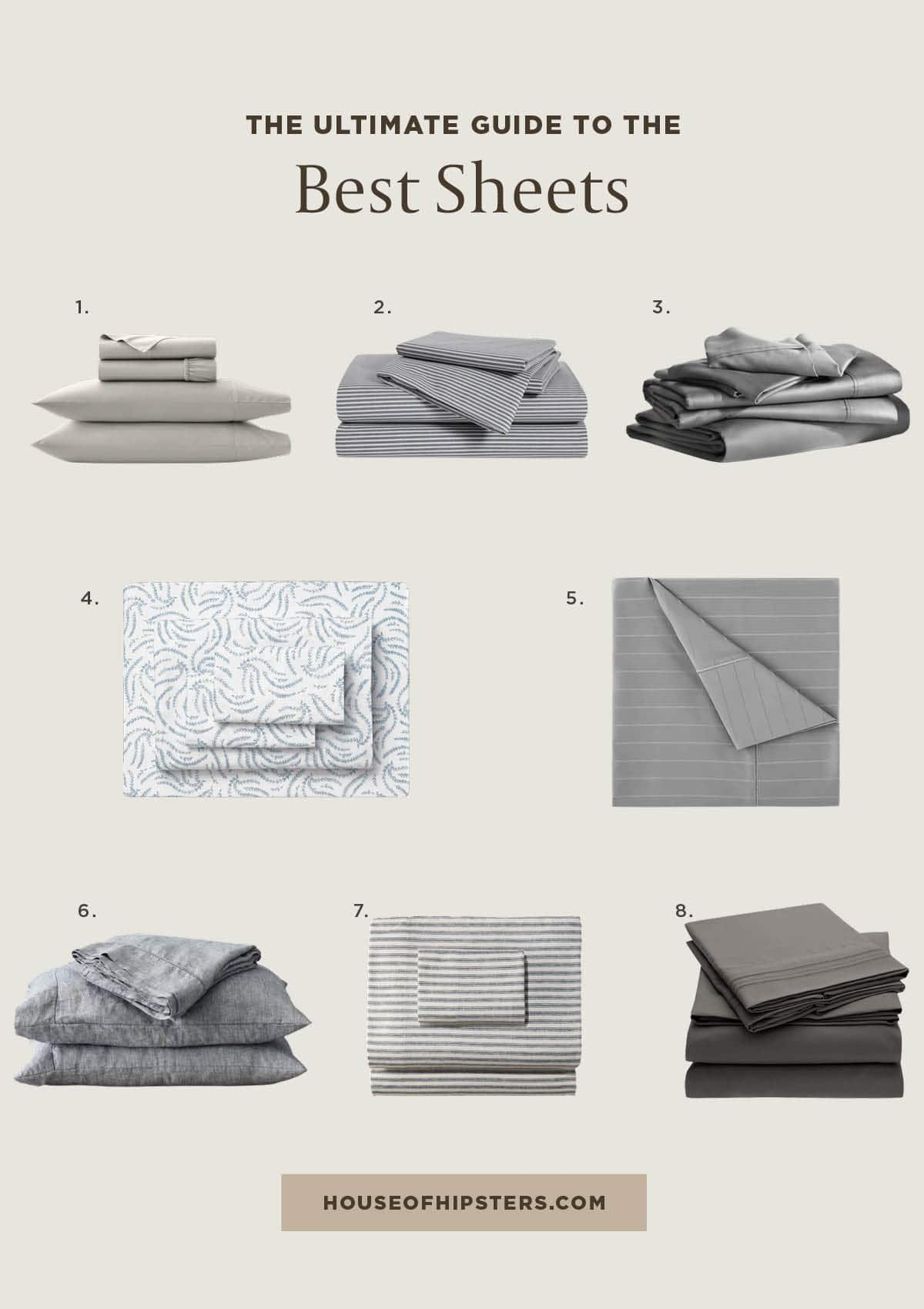 The 9 Best Sheets - Buying sheets isn't easy because there's so many to choose from. I've rounded up the best sheets for hot sleepers, linen sheets, flannel, wrinkle free and more! 