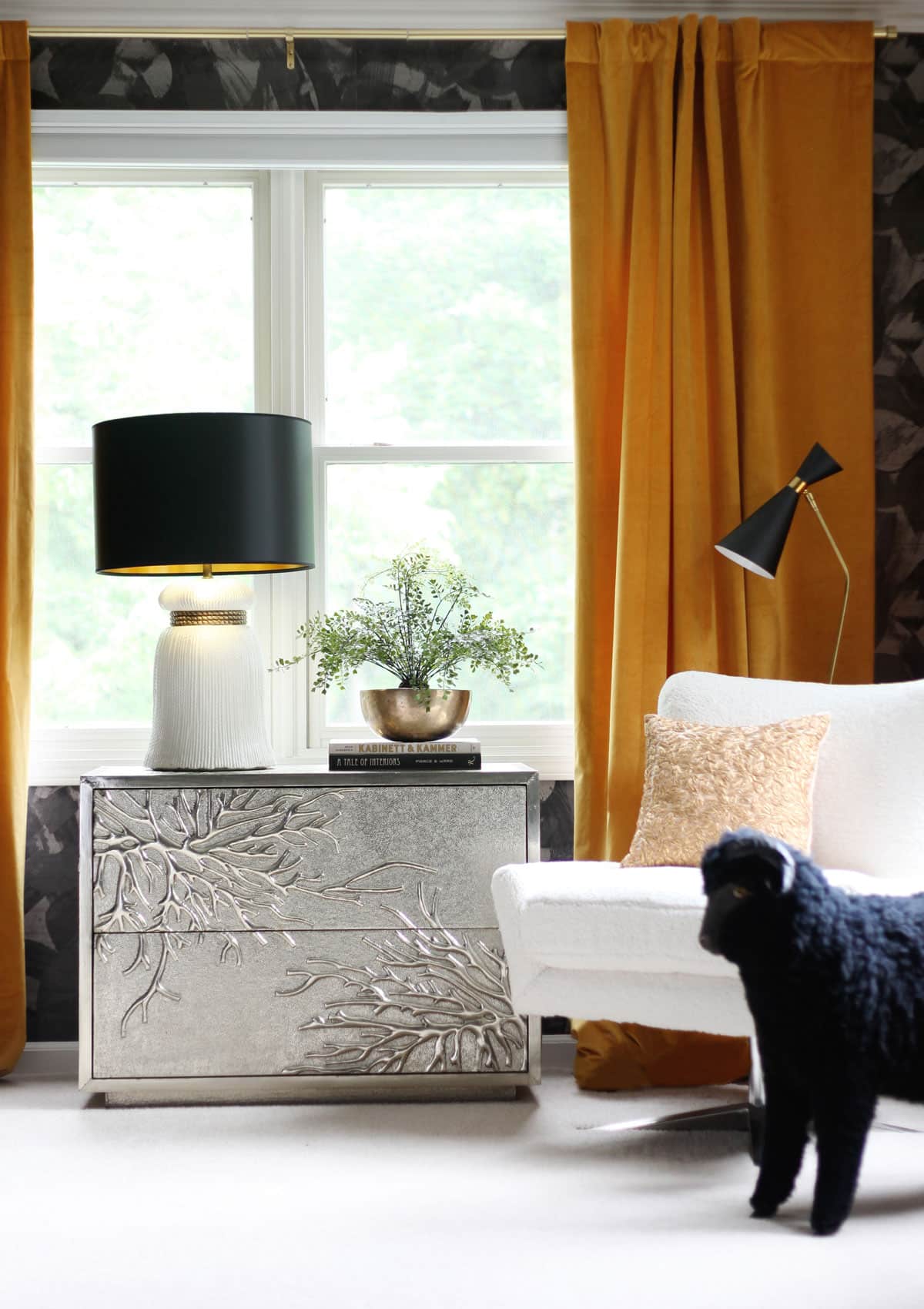 This blackout gold velvet curtains are affordable and are easy to hang. 