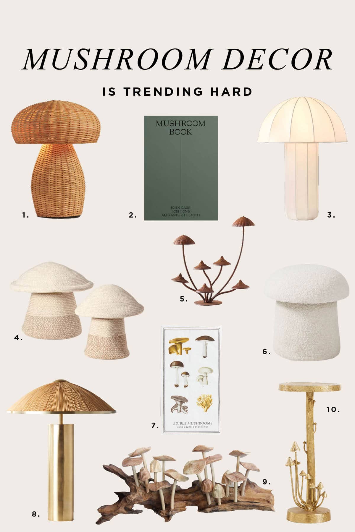 Cute mushroom decor for your home