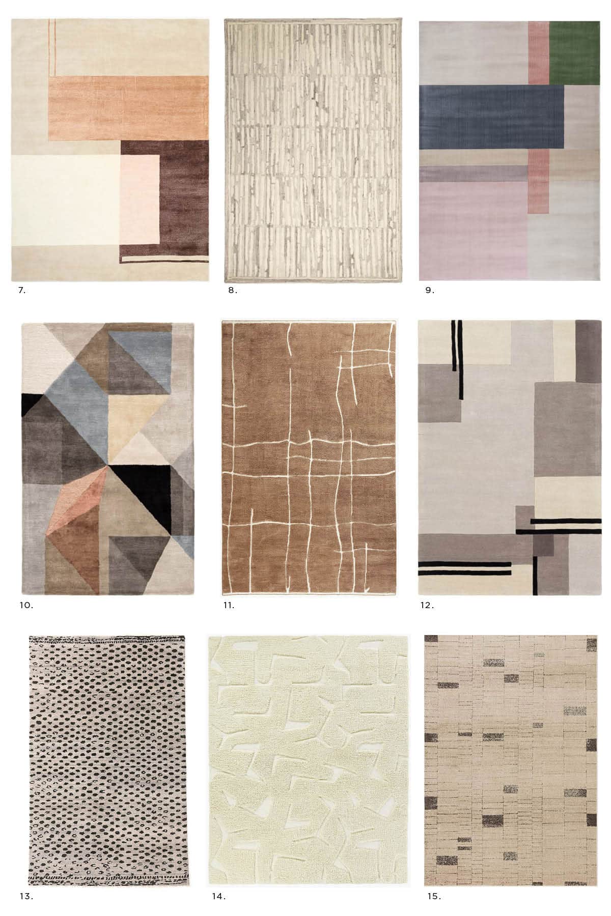 Affordable Modern Area Rugs for the living room